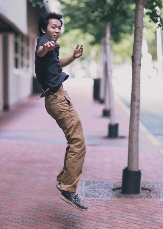 Man floating
