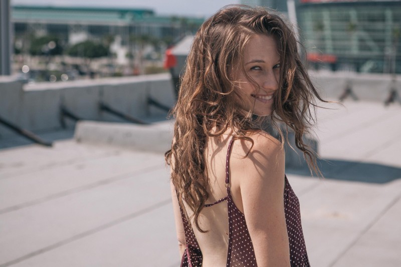 Picture of a girl with bare shoulder