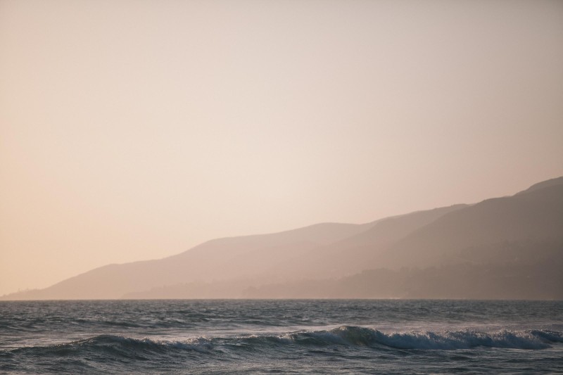 A photo of the sunset in Malibu